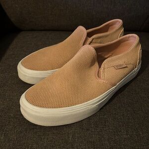 Peach slip on Vans
